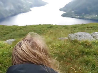 Norsk Me and my ex-boyfriend on a trip in Norway