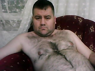 Pappa Chubby hairy turk wanks and cums