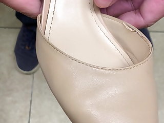Fucking new young blonde coworker's shoe